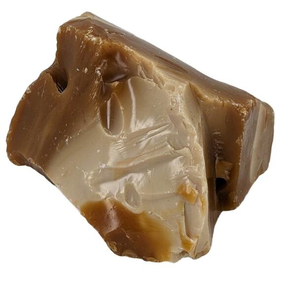 Carmel Chocolate Coffee Art Glass Cullet Swirl Slag Glass #4XL44 - Picture 4 of 6